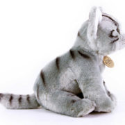 PLYŠ Kočka 24cm šedá sedící Eco-Friendly *PLYŠOVÉ HRAČKY*
