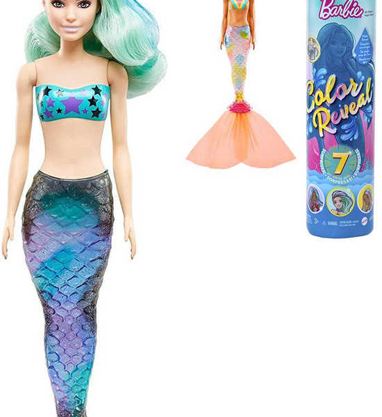 MATTEL Panenka Barbie Color Reveal mořská panna s překvapením vlna 4
