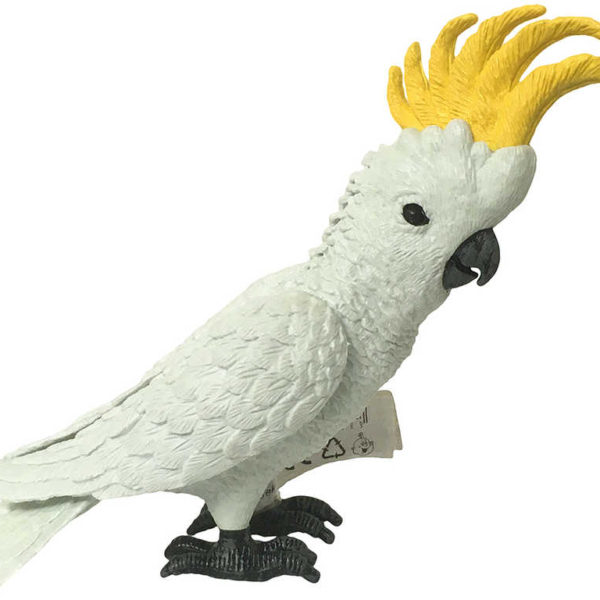 Papoušek Kakadu 16cm ručně malovaná plastová figurka