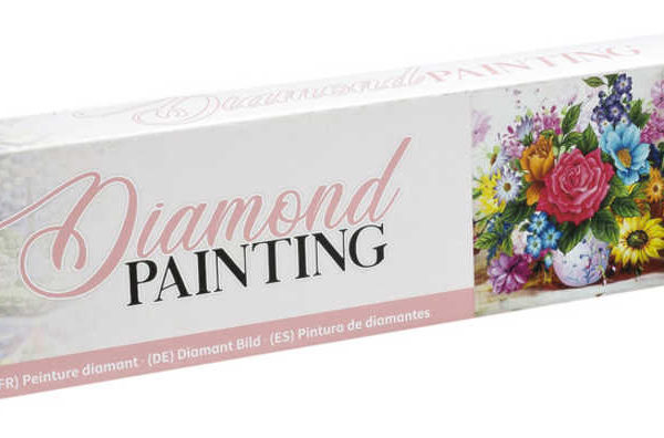 Diamond Painting Květiny malování pomocí kamínků 30x30cm mozaika