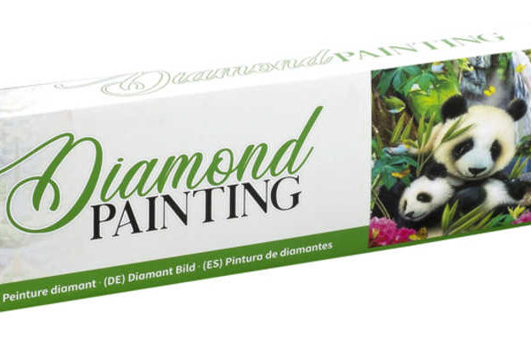 Diamond Painting Panda malování pomocí kamínků 30x30cm mozaika