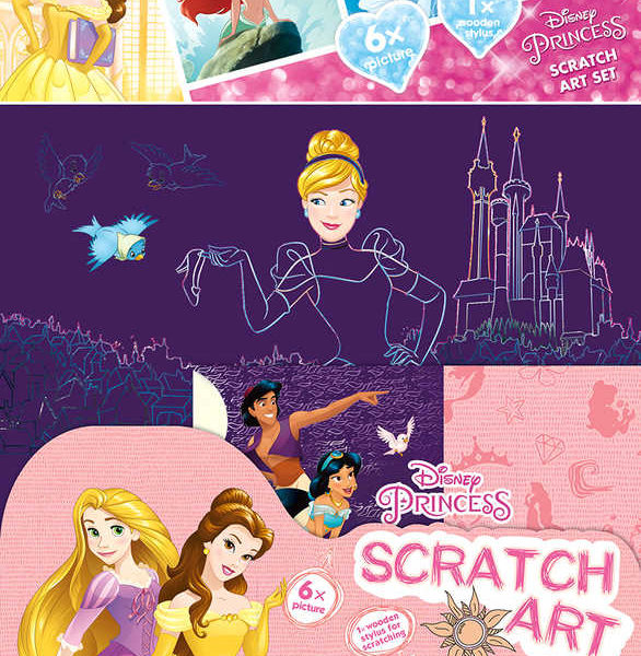 JIRI MODELS Set vyškrabávací obrázky Disney Princezny