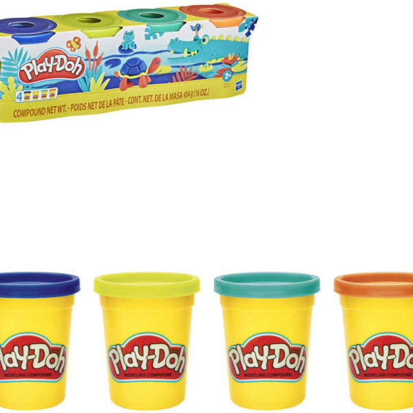 HASBRO PLAY-DOH Kreativní set modelína 4 kelímky zvířátka mix barev