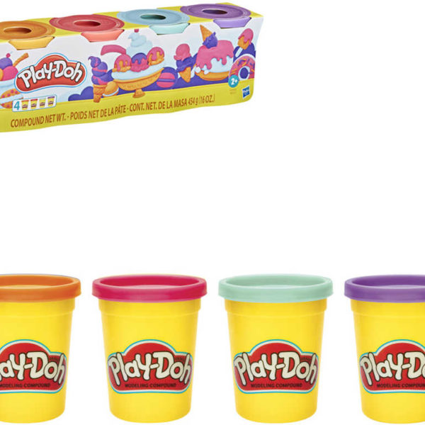 HASBRO PLAY-DOH Kreativní set modelína 4 kelímky dobroty mix barev