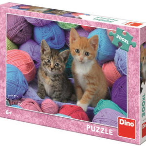 DINO Puzzle XL 300 dílků Koťátka ve vlně skládačka 47x33cm