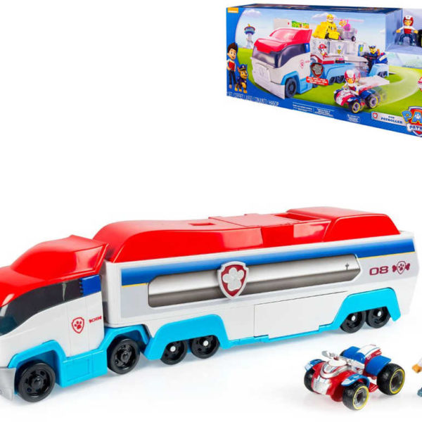 SPIN MASTER Paw Patrol Náklaďák rozkládací s figurkou a autíčkem na baterie Zvuk