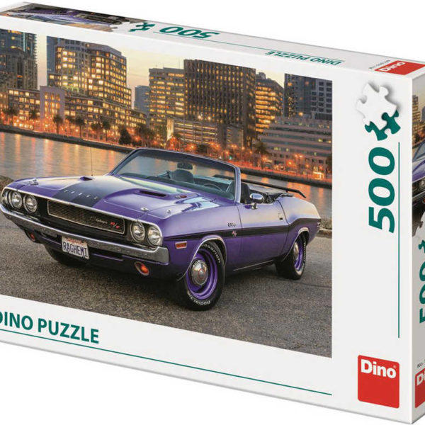 DINO Puzzle 500 dílků Auto Dodge foto 47x33cm skládačka