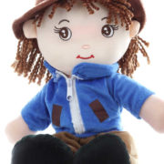 Panáček baby hadrový 35cm textilní panenka kluk s kloboučkem 2 druhy