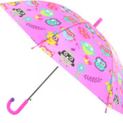 Deštník dětský barevný se sovičkami 83x66cm automatický 6 druhů