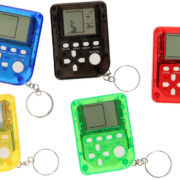 Přívěsek na klíče hra mini Brickgame Tetris na baterie Zvuk 6 barev