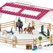 SCHLEICH Mobilní veterina s jízdárnou velký herní set s koníky 39 dílků plast
