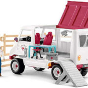 SCHLEICH Mobilní veterina s jízdárnou velký herní set s koníky 39 dílků plast