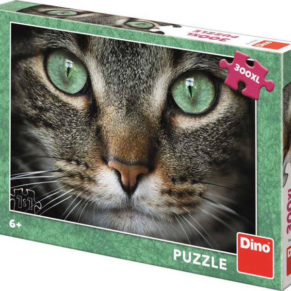 DINO Puzzle 300 dílků XL Kočka zelenooká foto 47x33cm skládačka