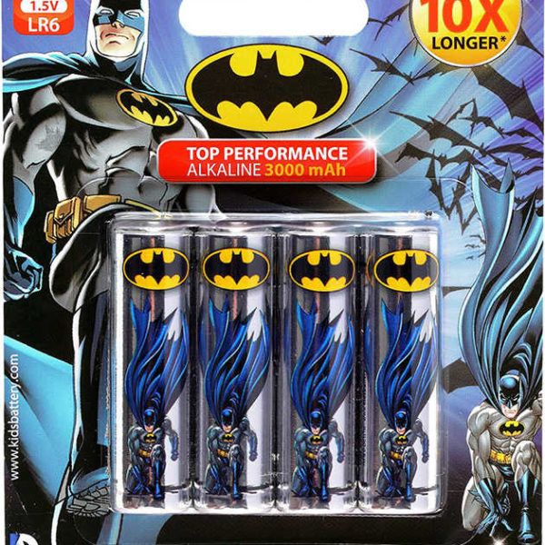 Baterie Batman AA (LR6) Alkaline 1,5V set 4ks na kartě