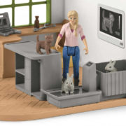 SCHLEICH Veterinární ordinace pro domácí zvířata set s koníkem a veterinářkou plast
