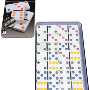 Hra Domino 28 kamenů kovová krabička *SPOLEČENSKÉ HRY*