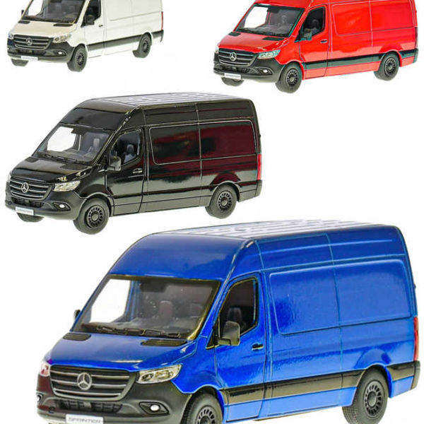 KINSMART Auto model Mercedes-Benz Sprinter kov PB 13cm 4 barvy