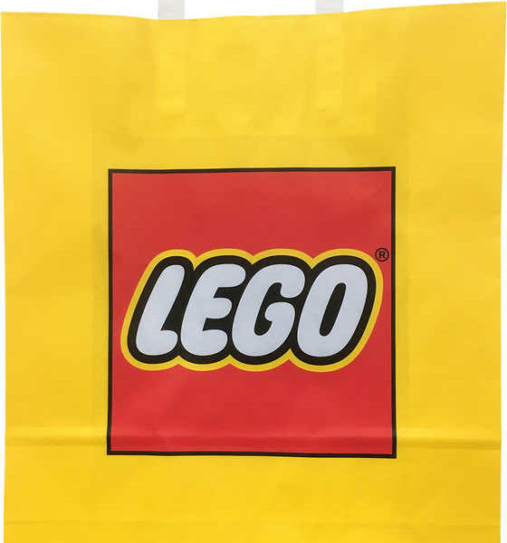 LEGO Reklamní taška papírová 34x35cm žlutá s logem