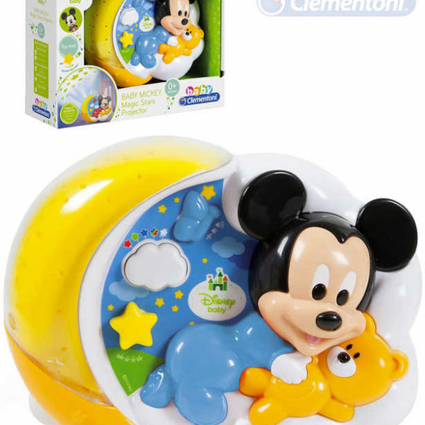 CLEMENTONI Baby projektor Mickeyho kouzelné hvězdy na baterie Světlo Zvuk