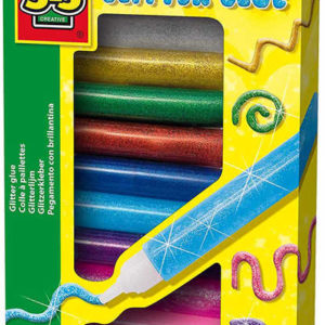 SES CREATIVE Lepidlo dekorativní kreslící třpytivé set 12 barev v tubě