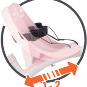 SMOBY Baby tříkolka šlapací Be Move 68x52x52cm růžová s vodící tyčí 2v1