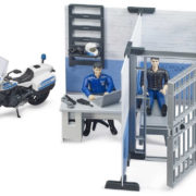 BRUDER 62732 Stanice policejní herní set s motocyklem a 2 figurkami
