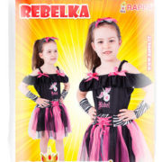 KARNEVAL Šaty rebelka vel.M (116-128 cm) 6-8 let *KOSTÝM*