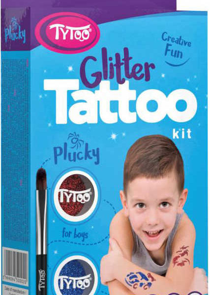 TyToo Dětské tetování Plucky 15 tetovaček pro kluky se třpytkami