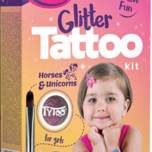 TyToo Dětské tetování Koníci a jednorožci 15 tetovaček pro holky se třpytkami