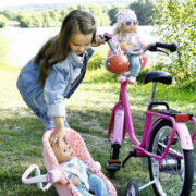 ZAPF BABY ANNABELL Cyklo sedačka na kolo růžová pro panenku miminko