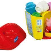 CLEMENTONI CLEMMY Baby kyblík domeček Peppa Pig set 6 soft kostek s figurkou