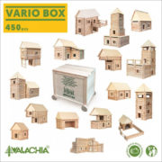 WALACHIA DŘEVO Natur Stavebnice vario 450 dílků v dřevěném boxu 33W24