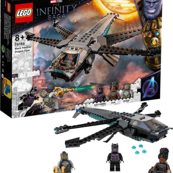 LEGO SUPER HEROES Black Panther a dračí letoun 76186 STAVEBNICE