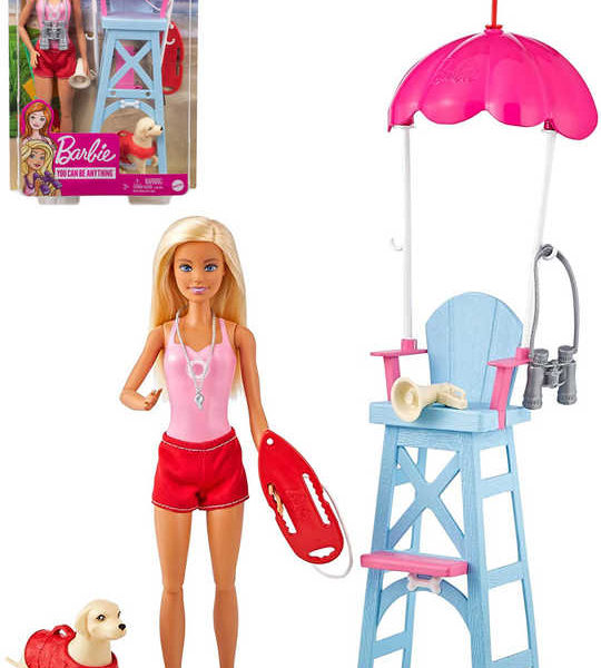MATTEL BRB Panenka Barbie plavčice herní set s doplňky v krabici