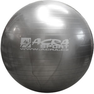 ACRA Míč gymnastický stříbrný 90cm fitness balon rehabilitační do 150kg
