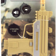 Pistole dětský samopal plastový 17,5cm na baterie Světlo Zvuk 2 barvy
