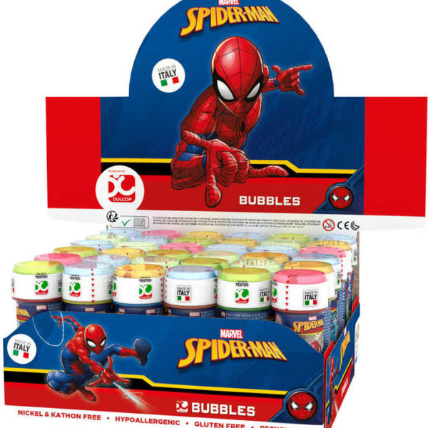 Bublifuk Spiderman 60ml dětský bublifukovač s hrou ve víčku