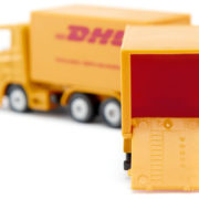 SIKU Blister Auto DHL kamion set s přívěsem model kov 1694