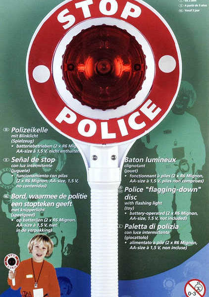 KLEIN Plácačka policejní 23cm zastavovací terčík na baterie plast Světlo