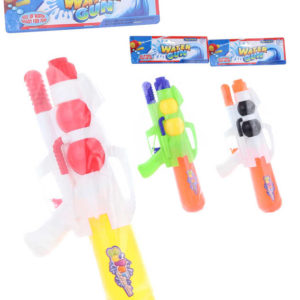 Pistole vodní 35cm se zásobníkem na vodu 3 barvy plast v sáčku