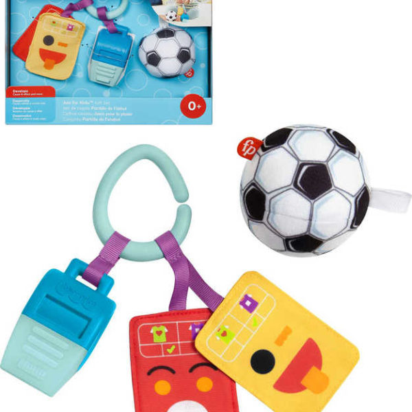 FISHER PRICE Baby set píšťálka s míčem a trestnými kartami pro malé fotbalisty