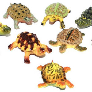 Želvy barevné 5cm set 9ks zvířátka figurky různé druhy v sáčku plast