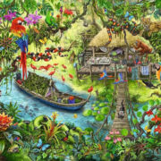 RAVENSBURGER Kids Hra puzzle únikové Džungle 368 dílků 70x50cm skládačka 2v1