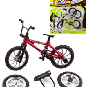 Kolo trikové prstové šroubovací 10cm freestyle bike set s doplňky 2 barvy kov