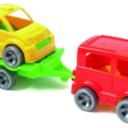 WADER Kid Cars Set 2 dopravní prostředky s přívěsem 24cm různé druhy