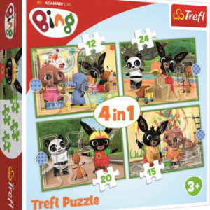 TREFL PUZZLE 4v1 Bingův šťastný den 29x21cm 71 dílků skládačka