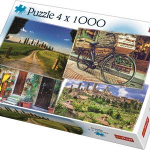 TREFL PUZZLE 4v1 Toskánsko foto 68x48cm 4x1000 dílků skládačka