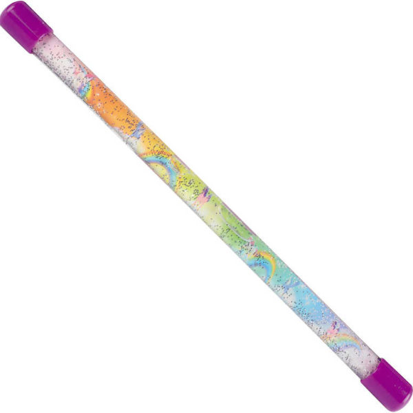 Hůlka magická duhová se třpytkami 31cm jednorožci plast
