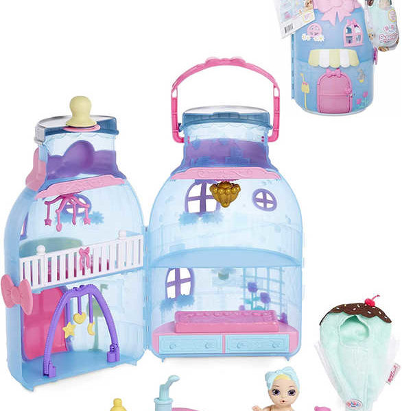 ZAPF CREATION Baby Born Surprise domeček lahvičkový set s miminkem a doplňky