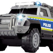 DICKIE Auto SUV Policie 30cm volný chod set s robotem na baterie Světlo Zvuk